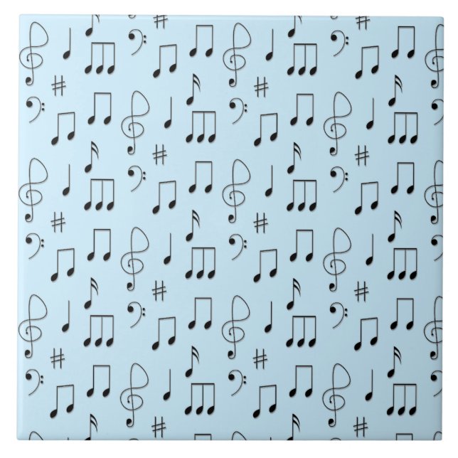 Just Noted Blue Ceramic Tile (Front)