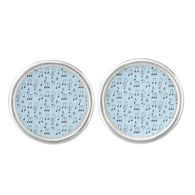 Just Noted Blue Cufflinks (Front)
