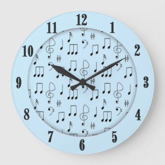 Just Noted Blue Large Clock