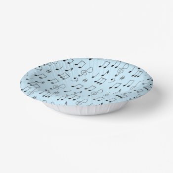 Just Noted Blue Paper Bowls by LwoodMusic at Zazzle