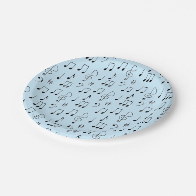 Just Noted Blue Paper Plates (Angled)