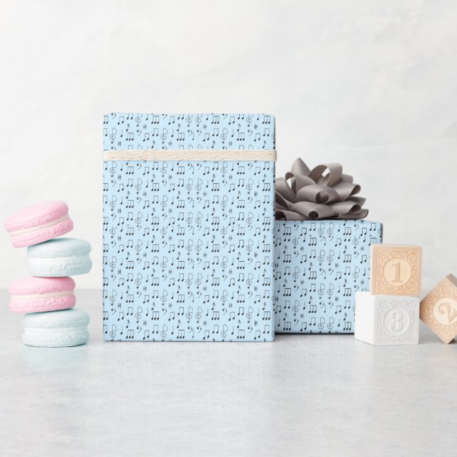 Just Noted Blue Wrapping Paper (Baby Shower)
