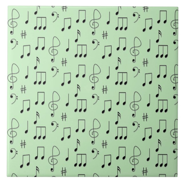 Just Noted Green Ceramic Tile (Front)