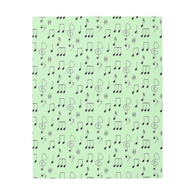 Just Noted Green Metal Print (Front)