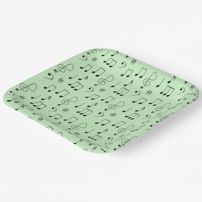 Just Noted Green Paper Plates (Angled)