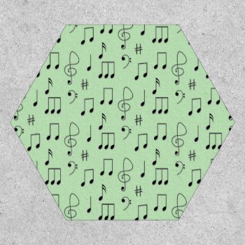 Just Noted Green Patch by LwoodMusic at Zazzle