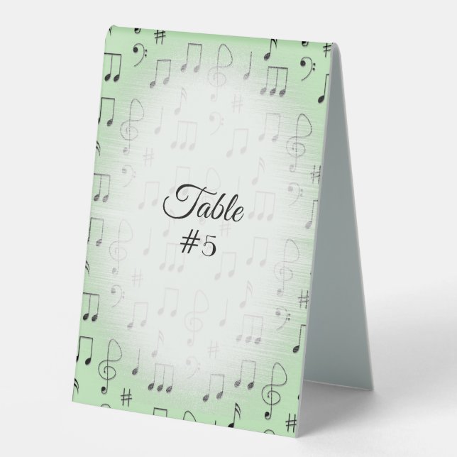 Just Noted Green Table Tent (Front)