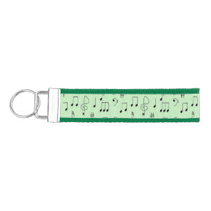 Just Noted Green Wrist Keychain