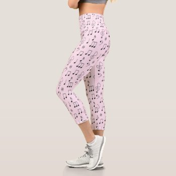 Just Noted Pink Capri Leggings by LwoodMusic at Zazzle