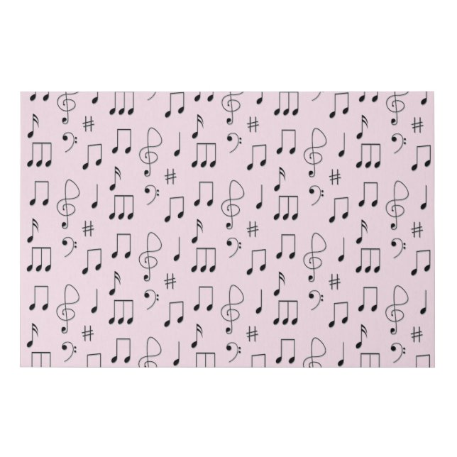 Just Noted Pink Faux Canvas Print (Front)