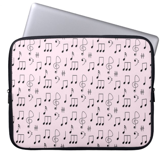 Just Noted Pink Laptop Sleeve (Front)