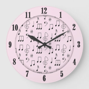 Just Noted Pink Large Clock