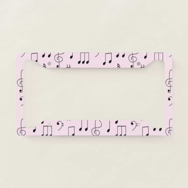 Just Noted Pink License Plate Frame (Front)