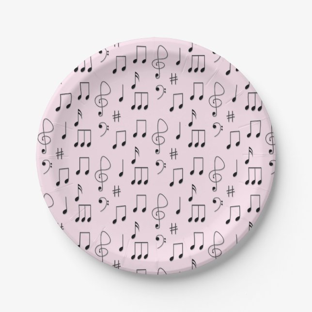 Just Noted Pink Paper Plates (Front)