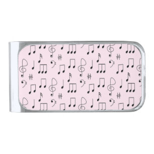 Just Noted Pink Silver Finish Money Clip