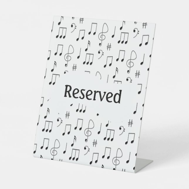 Just Noted Reserved Pedestal Sign (Front)
