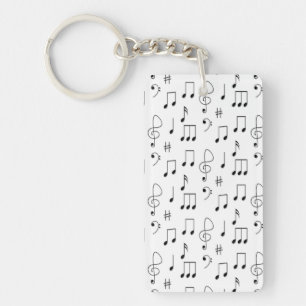 Just Noted White Keychain