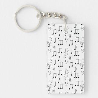 Just Noted White Keychain
