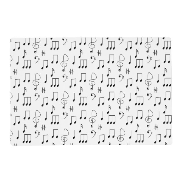 Just Noted White Placemat (Front)