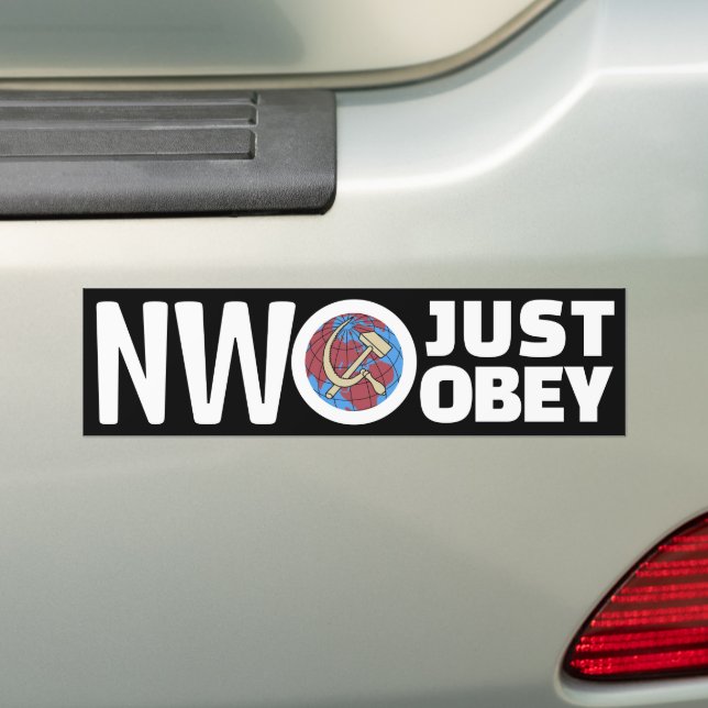 Just Obey (dark) Bumper Sticker (On Car)