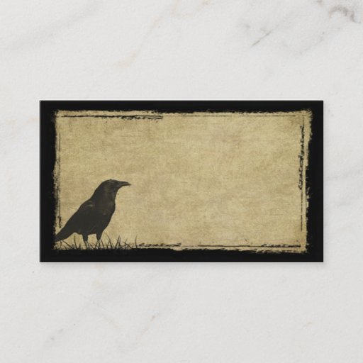 Customizable Just One Black Crow- Prim Biz Cards Business Cards