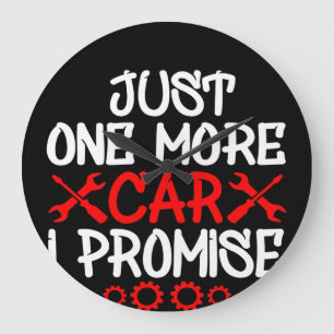 Just One More Car I Promise Large Clock