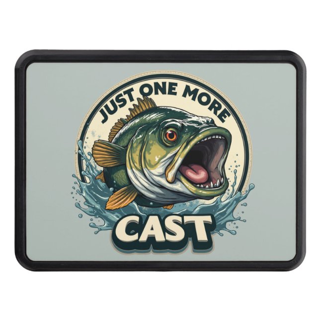 Just One More Cast Bass Fishing Hitch Cover (Front)