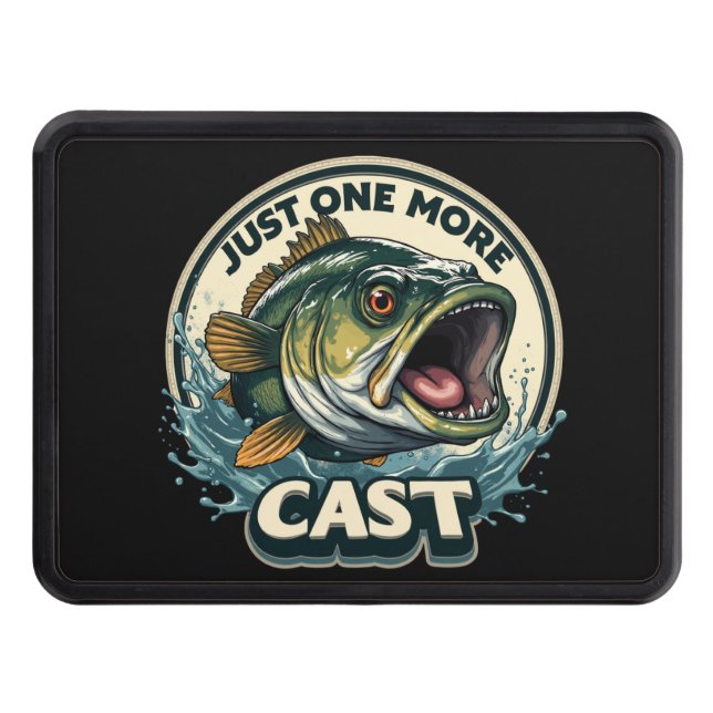 Just One More Cast Bass Fishing Hitch Cover (Front)