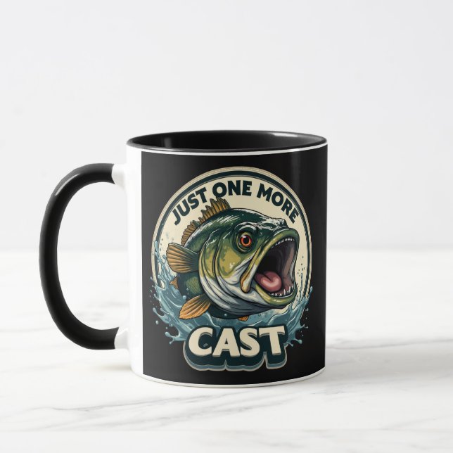 Just One More Cast Bass Fishing Mug (Left)