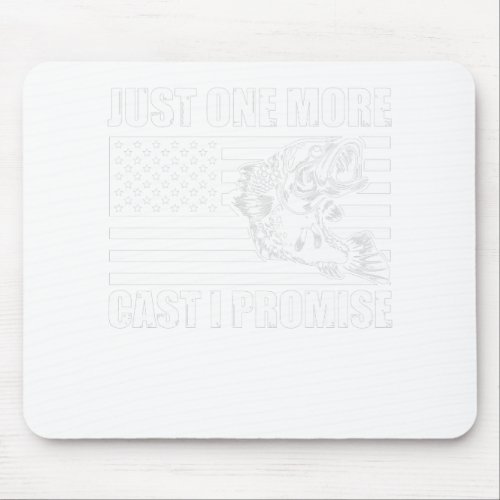 Just one more cast i promise funny bass fishing mouse pad
