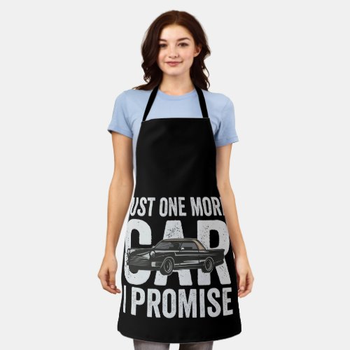 Just one More Cat I Promise Funny Auto Mechanic  Apron