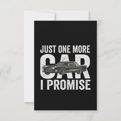 Just one More Cat I Promise Funny Auto Mechanic  Thank You Card
