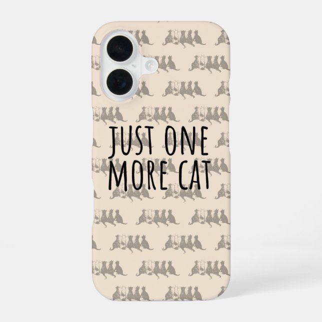 Just One More Cat Parent iPhone Case (Back)