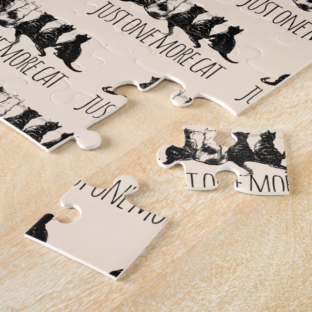 Just One More Cat Parent Pattern Jigsaw Puzzle (Side)