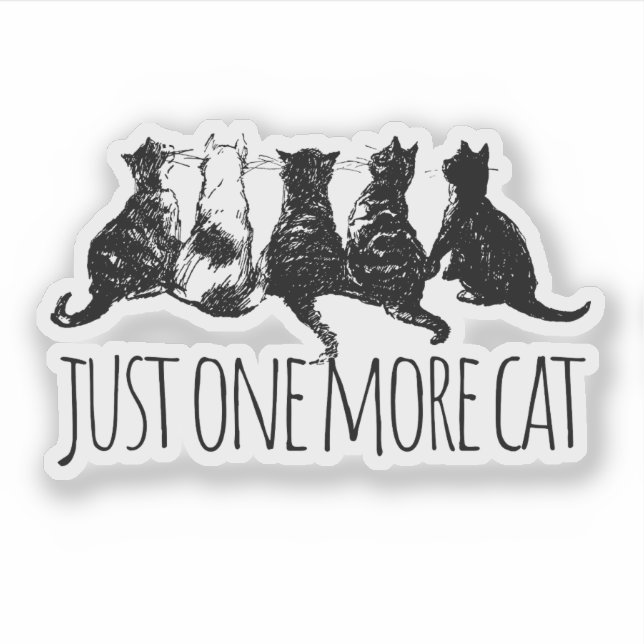 Just One More Cat Parent Sticker (Front)