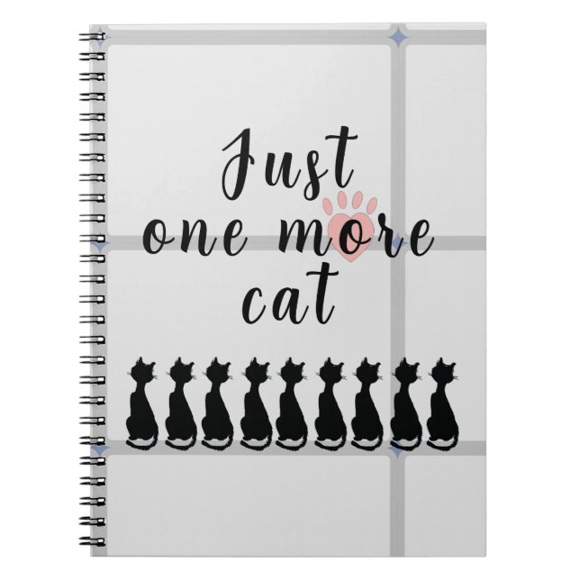 Just One More Cat - Spiral Photo Notebook (Front)