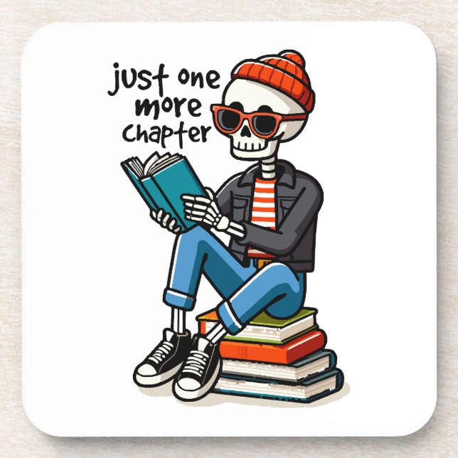 Just One More Chapter Beverage Coaster (Front)