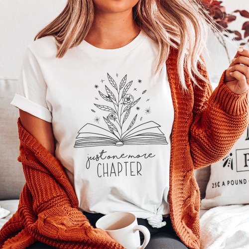 Just One More Chapter Blooming Floral Book T_Shirt