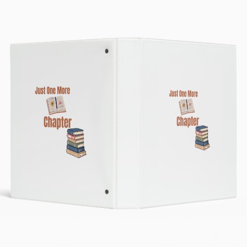 Just One More Chapter Book Lover Aesthetic binder