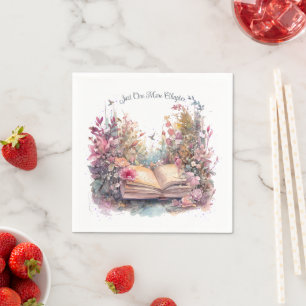 Just One More Chapter- Book Lover, Book Club Napkins