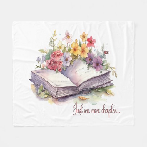 Just One More Chapter_ Book Lover  Fleece Blanket