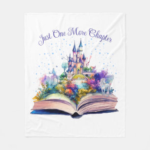 Just One More Chapter- Book Lover Fleece Blanket