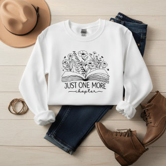 Just One More Chapter Book Lover Floral Reading Tri-Blend Shirt