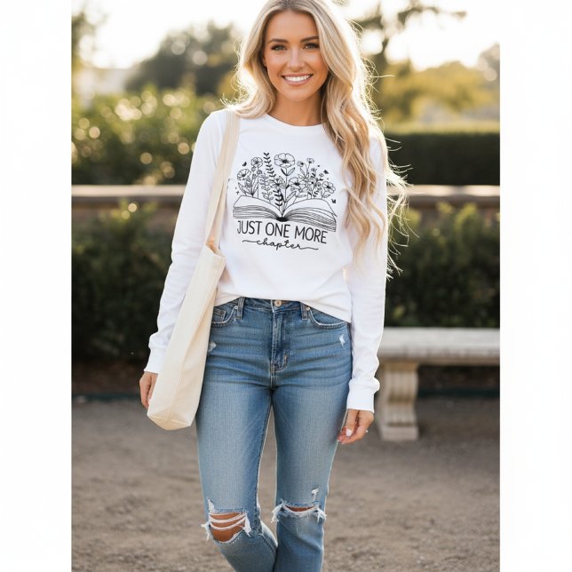Just One More Chapter Book Lover Floral Reading  Tri-Blend Shirt (Creator Uploaded)