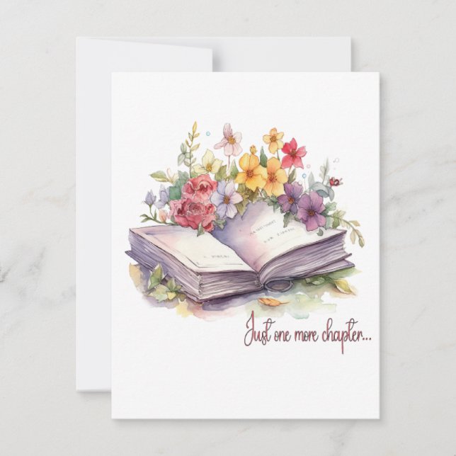 Just One More Chapter- Book Lover  Note Card (Front)