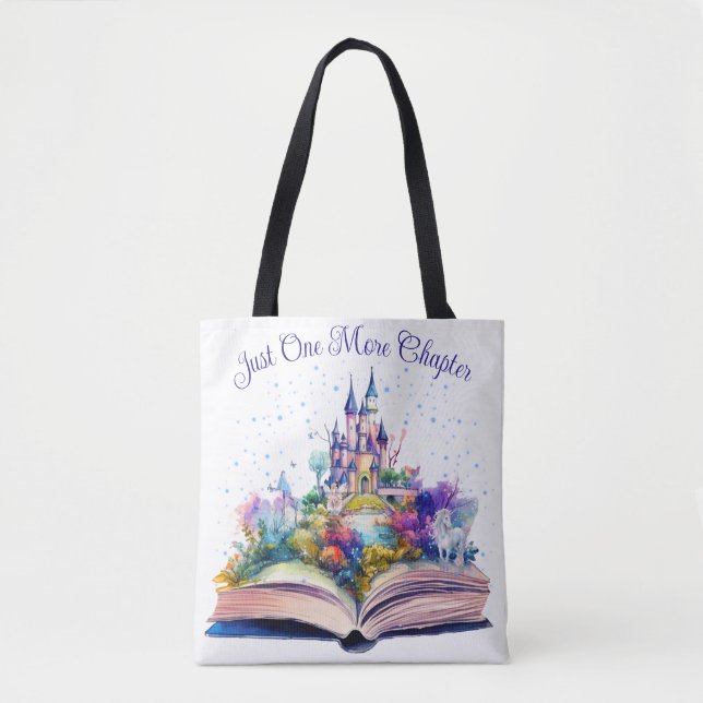 Just One More Chapter- Book Lover  Tote Bag (Front)