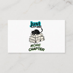 Just One More Chapter Cat Business Card