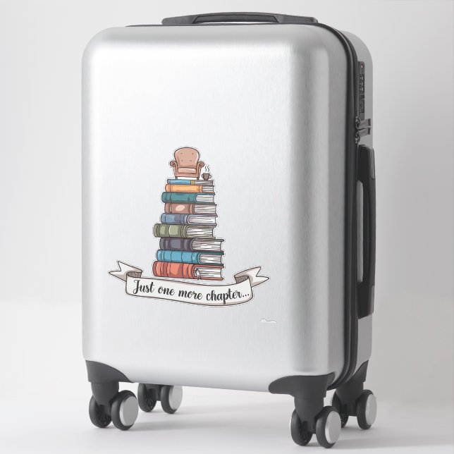 Just One More Chapter - Cozy Book Lover Design Sticker (Suitcase)