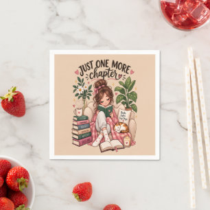 Just One More Chapter – Cozy Book Lover Napkins