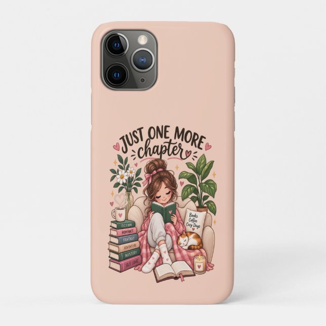 Just One More Chapter – Cozy Book Lover Notebook Case-Mate iPhone Case (Back)